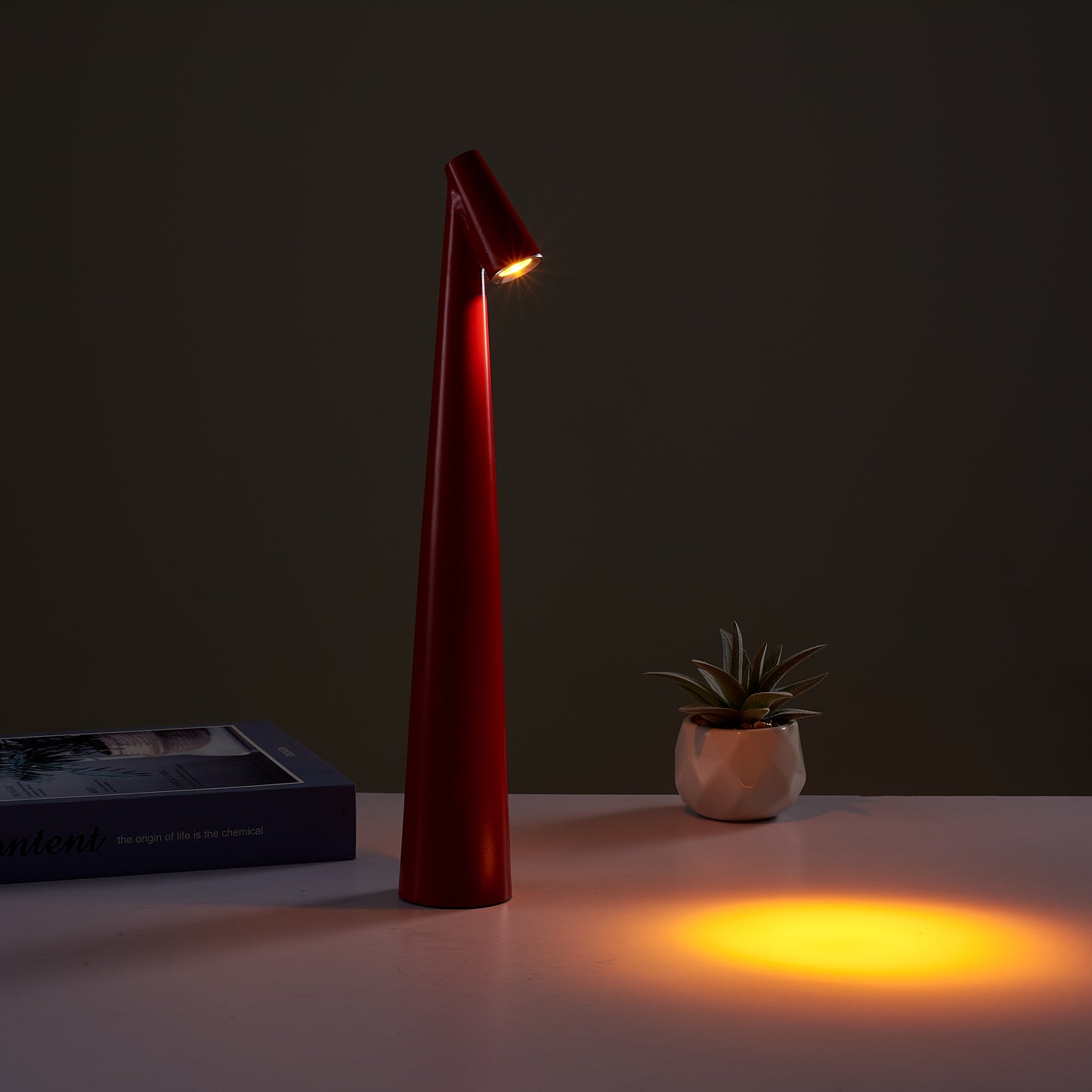 Rechargeable Table Lamps 3 Levels Brightness Battery Operated LED Desk Lamp Rechargeable Portable Touch Table Light for Restaurant/Bedroom/Bedside/Bar/Outdoor/Party