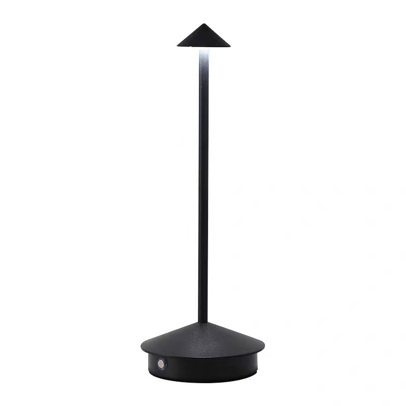 Cordless Battery Powered Table Lamp Rechargeable LED Dimmable Brightness Aluminum 1800mAh Touch Desk Lamp Portable Modern Design for Restaurant Patio