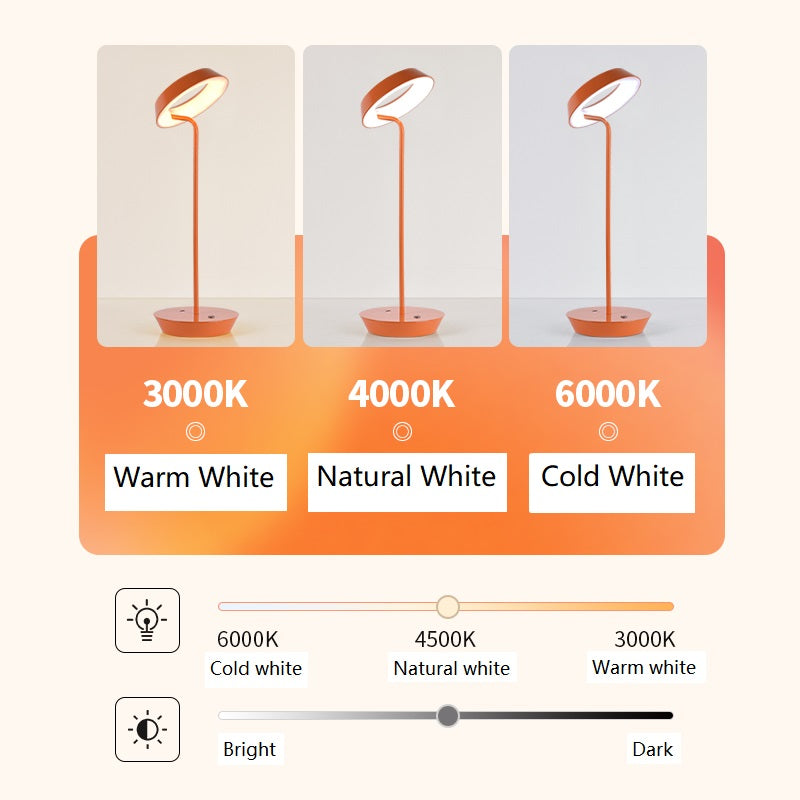 LED Desk Lamp Eye-Caring Table Lamp 3 Color Modes with 3 Levels of Brightness Dimmable Touch Control Sensitive 45° Flexible