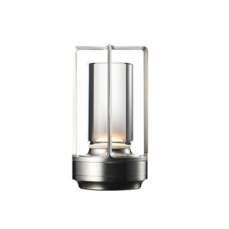 Portable Aluminum Table Lamp Rechargeable Cordless LED Desk Lamp 3-Colour Infinitely Dimming Battery Powered Small Desk Lamp Restaurant/Bedroom/Bar/Coffee Shop/Camping Light