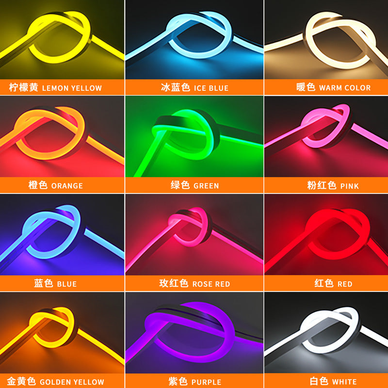 High quality Neon Strip Light IP65 Top Bend Neon Flex Neon LED Strip Lights White 164ft/50m Neon Light Strip 12V Silicone Waterproof Flexible LED Neon Rope Lights for Bedroom Festival Indoor Outdoor Decor