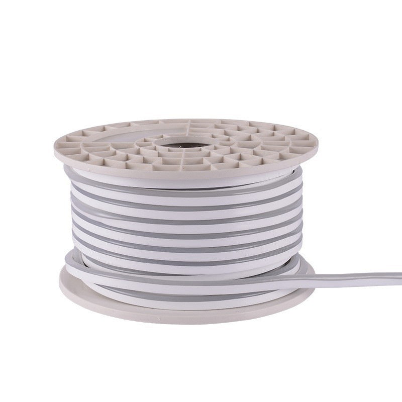 Neon Strip Light Top Bend Neon Flex IP65 Neon LED Strip Lights White 16.4ft/5m Neon Light Strip 12V Silicone Waterproof Flexible LED Neon Rope Lights for Bedroom Festival Indoor Outdoor Decor