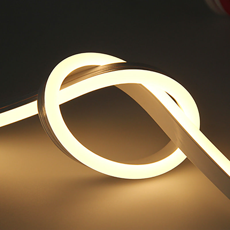 Neon Strip Light Top Bend Neon Flex IP65 Neon LED Strip Lights White 16.4ft/5m Neon Light Strip 12V Silicone Waterproof Flexible LED Neon Rope Lights for Bedroom Festival Indoor Outdoor Decor