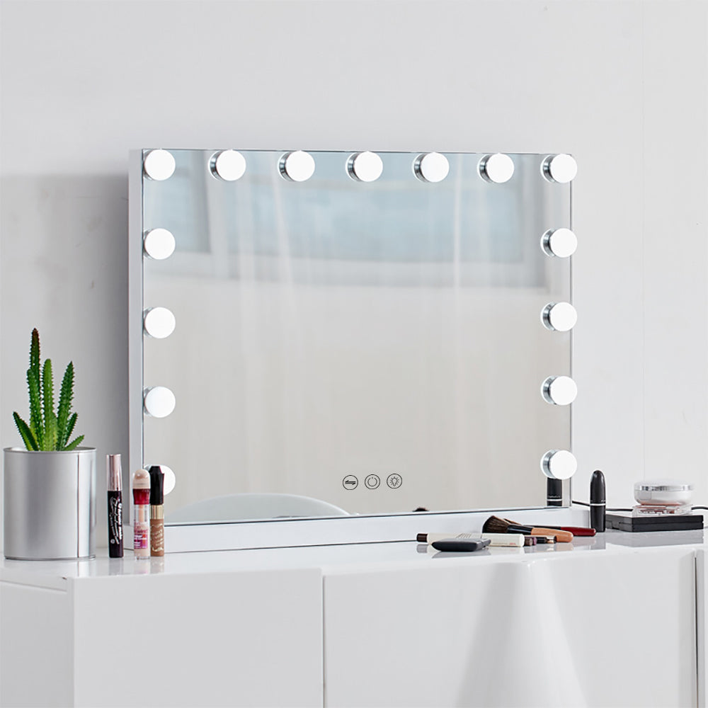 Table adjustable mirror mirrors Hollywood style makeup mirror with led light