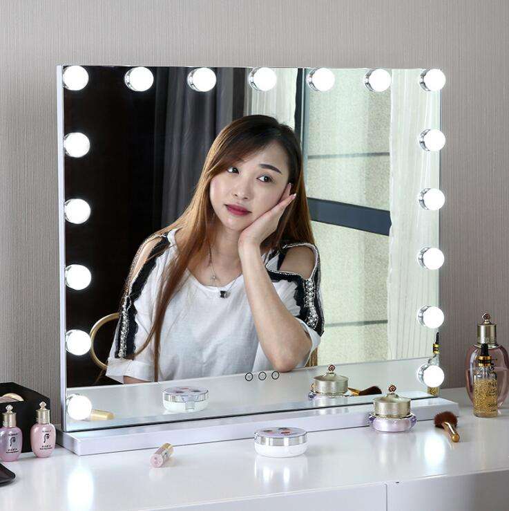 Popular 14 Blubs Touch Screen Table Led Hollywood Makeup Mirror