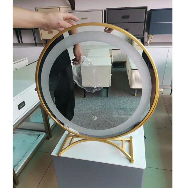 Beauty Salon Make Up Large Smart Touch Adjustable Brightness Table Rotating makeup mirror Desktop makeup mirror