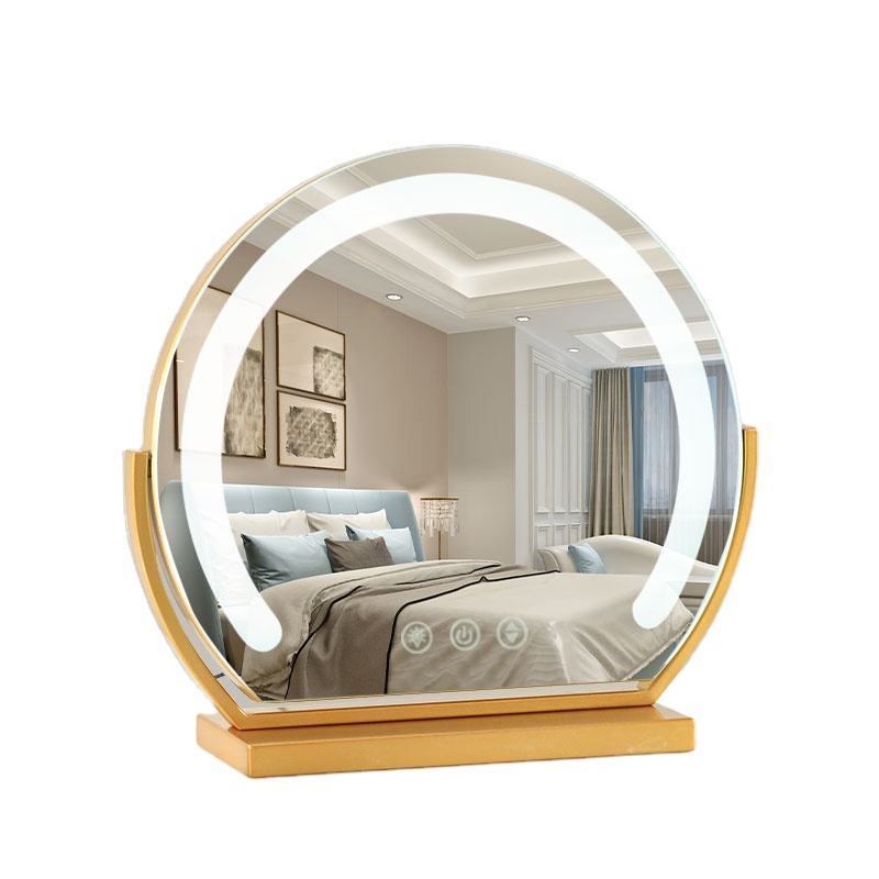 Speaker Magic Dressing Table Makeup Vanity Hollywood Portable Custom Logo Plastic Table Standing Led Cosmetic Mirror With Lights