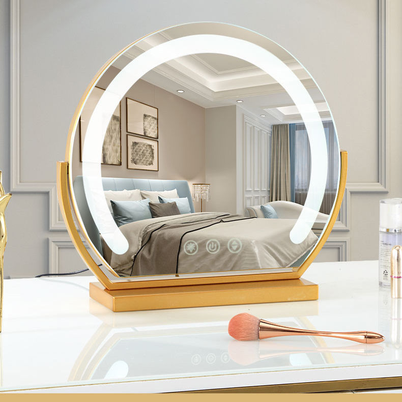 Speaker Magic Dressing Table Makeup Vanity Hollywood Portable Custom Logo Plastic Table Standing Led Cosmetic Mirror With Lights