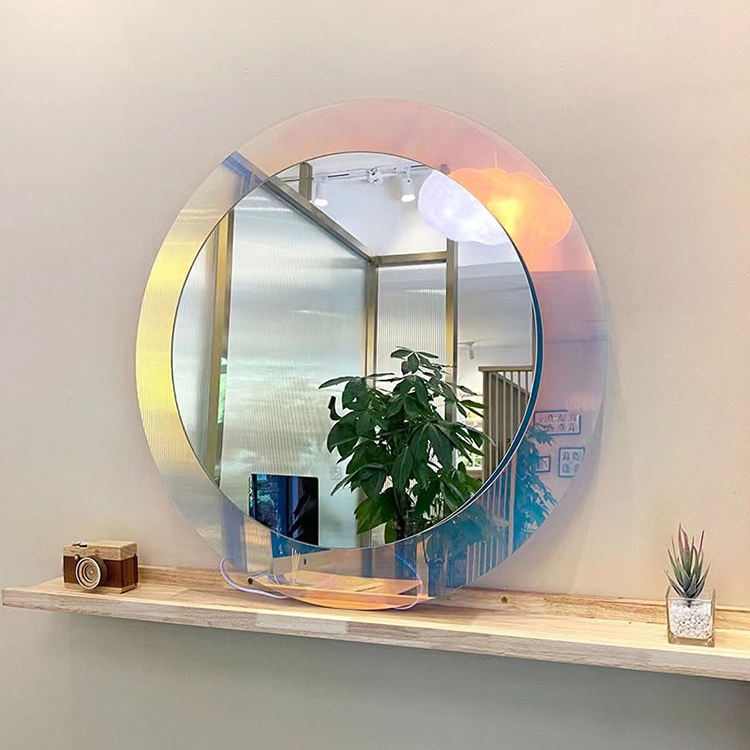 Custom Acrylic Mirror Art Wall Decor Modern Celebrity Photography Tool Iridescent Lucite Mirror