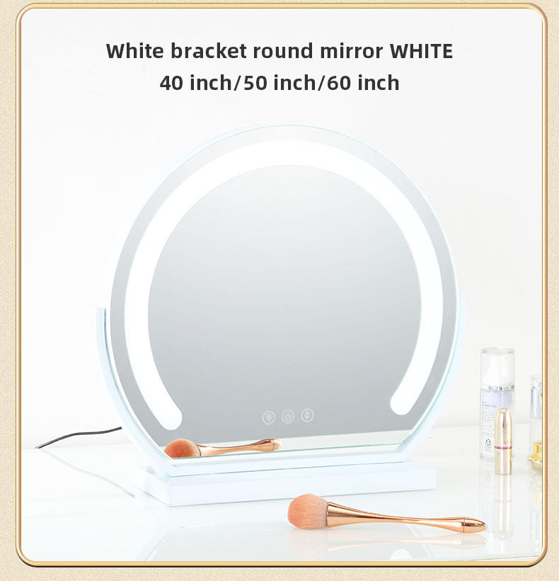 Speaker Magic Dressing Table Makeup Vanity Hollywood Portable Custom Logo Plastic Table Standing Led Cosmetic Mirror With Lights