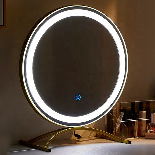 Beauty Salon Make Up Large Smart Touch Adjustable Brightness Table Rotating makeup mirror Desktop makeup mirror
