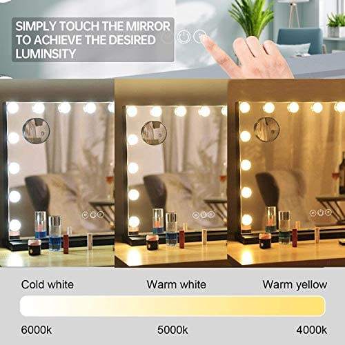 LED dimming Hollywood makeup lighting mirror, suitable for dressing room desktop wall mounted