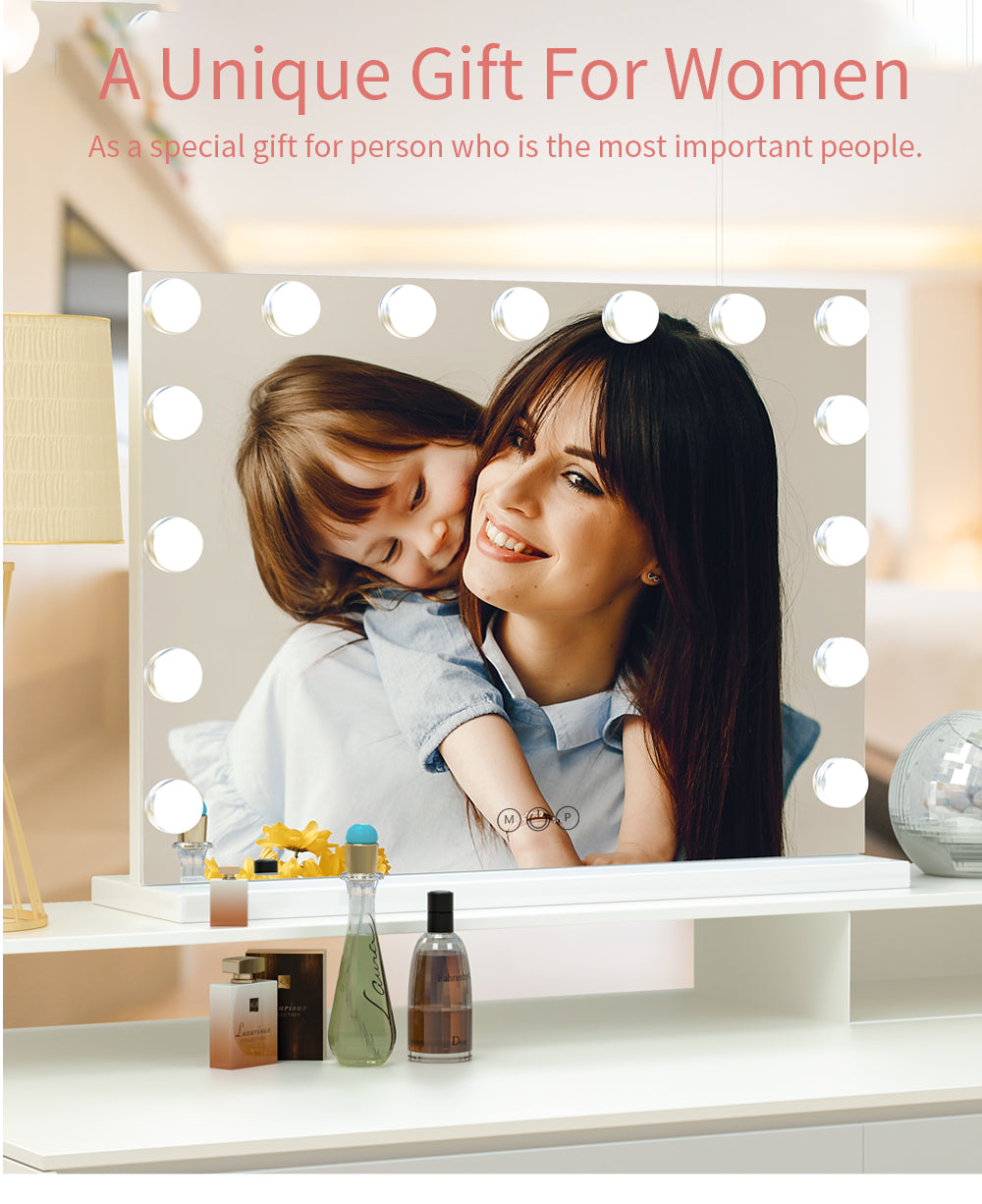 Table adjustable mirror mirrors Hollywood style makeup mirror with led light