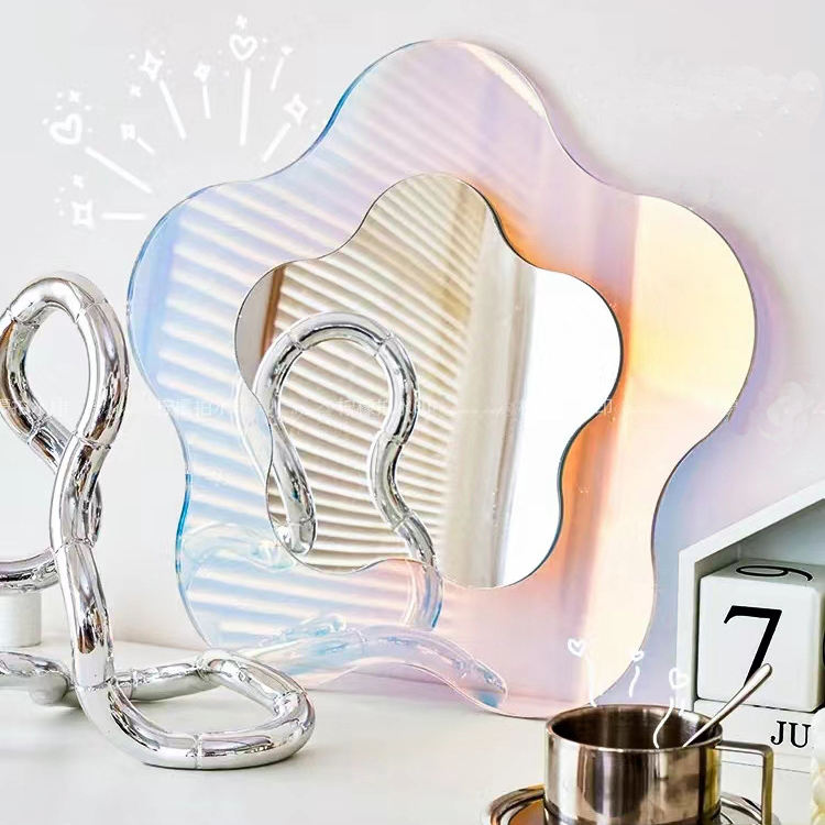 Custom Acrylic Mirror Art Wall Decor Modern Celebrity Photography Tool Iridescent Lucite Mirror