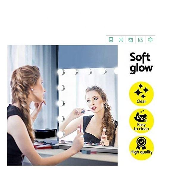 Table adjustable mirror mirrors Hollywood style makeup mirror with led light