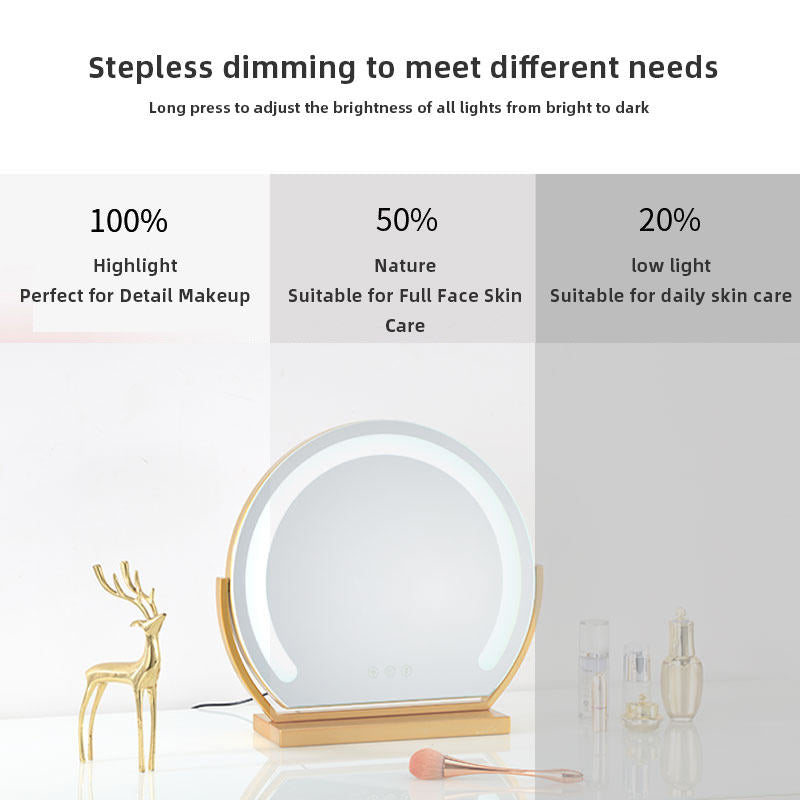 Speaker Magic Dressing Table Makeup Vanity Hollywood Portable Custom Logo Plastic Table Standing Led Cosmetic Mirror With Lights