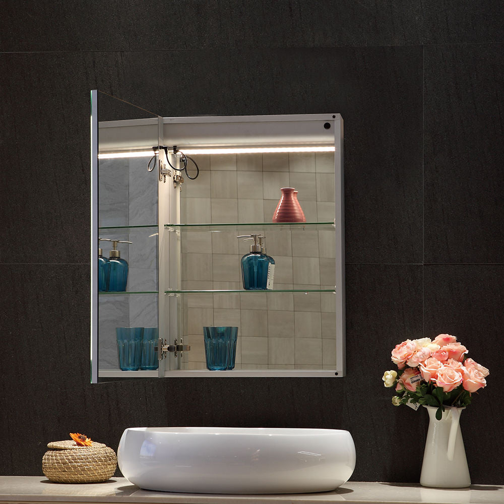 Medicine cabinet mirrored vanity make up led private label smart circle bedroom mirror decoration screen mirroring