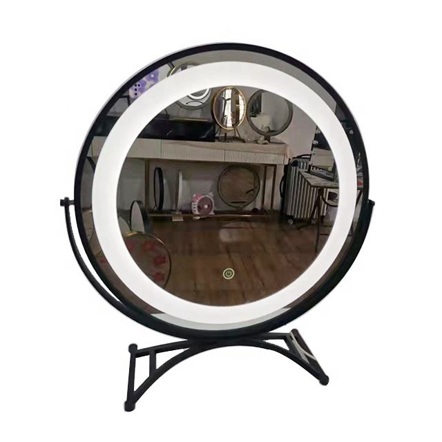 Beauty Salon Make Up Large Smart Touch Adjustable Brightness Table Rotating makeup mirror Desktop makeup mirror
