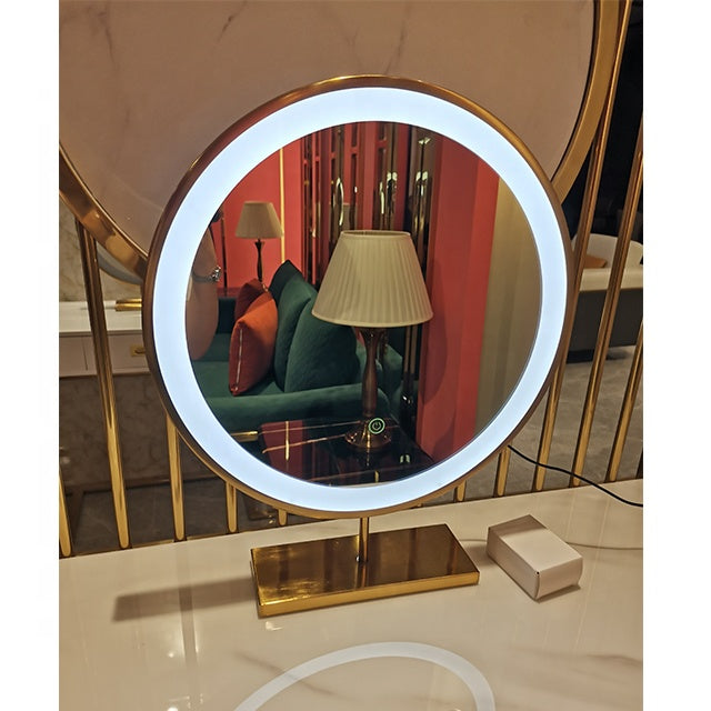 Beauty Salon Make Up Large Smart Touch Adjustable Brightness Table Rotating makeup mirror Desktop makeup mirror
