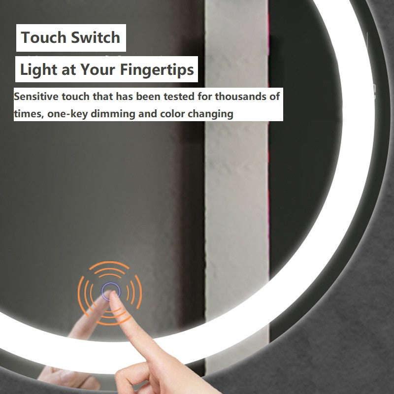 Smart defogging LED MIRROR Light Mirror Wholesale Nordic LED Bathroom Mirror Toilet Wall Mounted Wall Sink With Light Glowing Anti-Fog