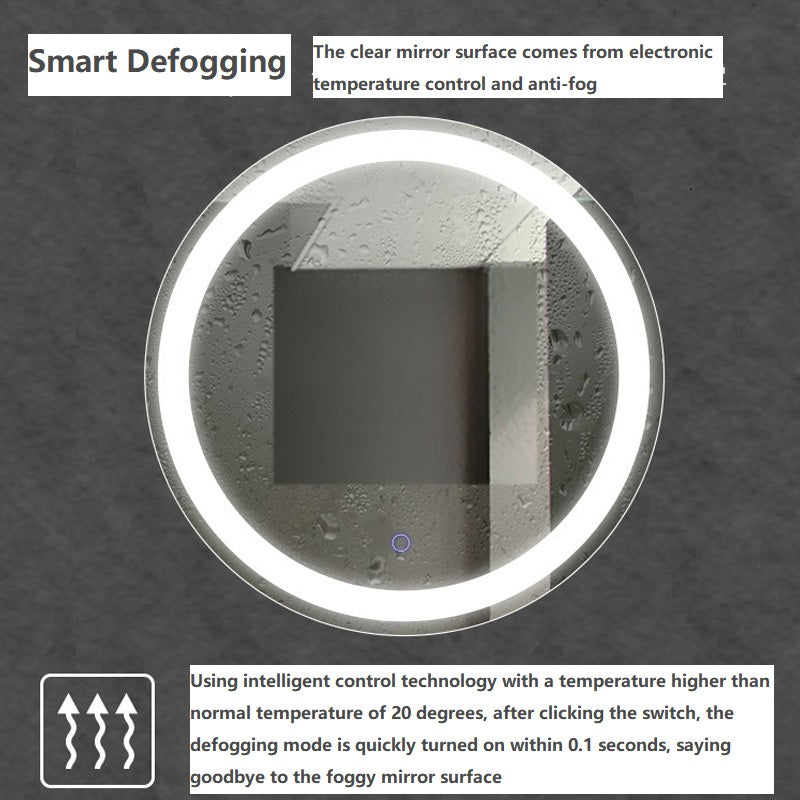 Smart defogging LED MIRROR Light Mirror Wholesale Nordic LED Bathroom Mirror Toilet Wall Mounted Wall Sink With Light Glowing Anti-Fog