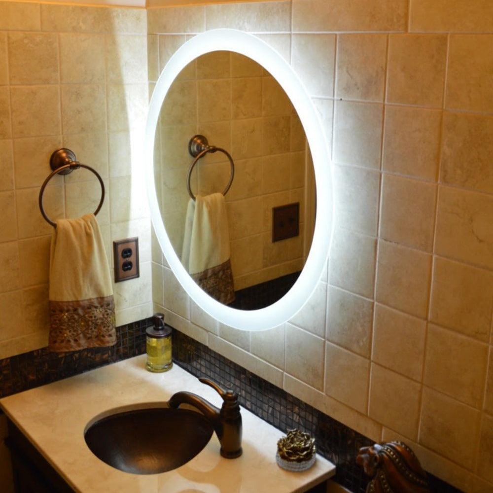 Wholesale LED Bathroom Mirror Bathroom Light Mirror Superconducting Wave Smart Mirror with Light Makeup Mirror Anti-Fog Factory Supply LED Mirror