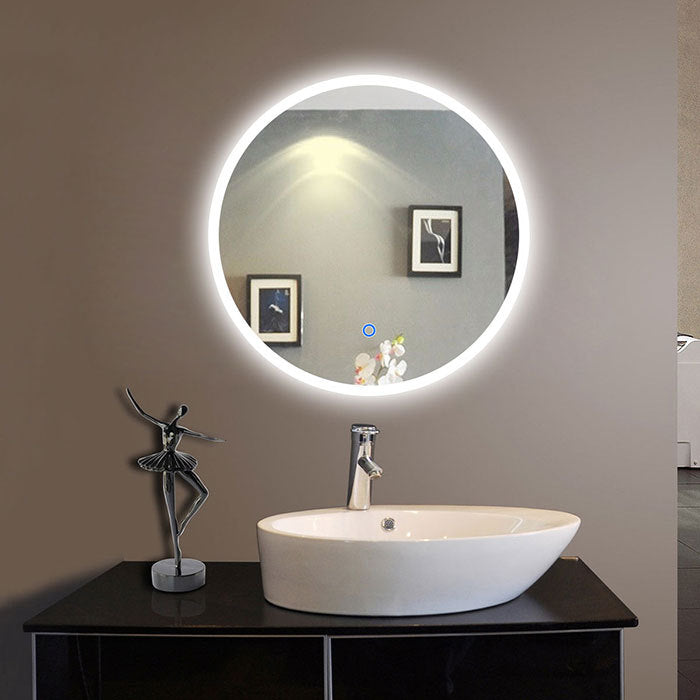 Wholesale LED Bathroom Mirror Bathroom Light Mirror Superconducting Wave Smart Mirror with Light Makeup Mirror Anti-Fog Factory Supply LED Mirror