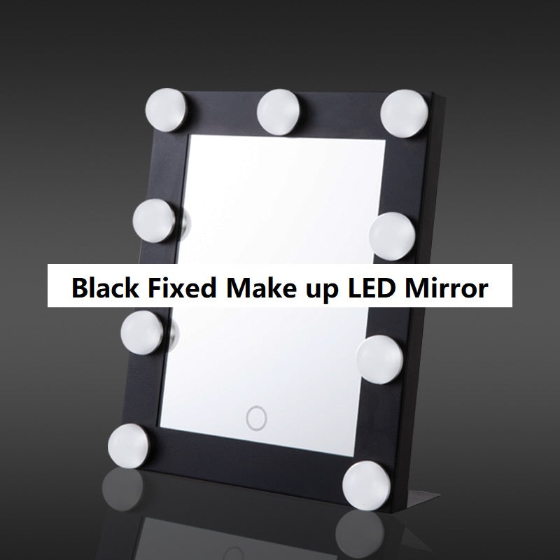 LED makeup mirror ins net hot sale LED mirror with light bulb live room fill light dormitory student desktop desktop dressing mirror