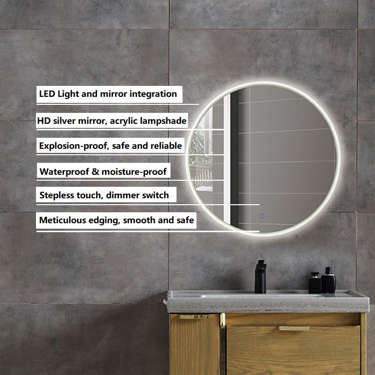 LED Smart Bathroom Light Mirror wholesale Mirror Glass Frosted factory price high quality LED Mirror