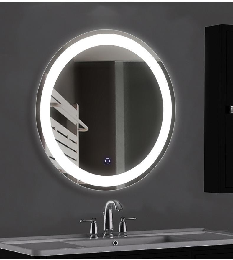 Smart defogging LED MIRROR Light Mirror Wholesale Nordic LED Bathroom Mirror Toilet Wall Mounted Wall Sink With Light Glowing Anti-Fog