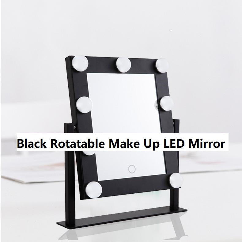 LED makeup mirror ins net hot sale LED mirror with light bulb live room fill light dormitory student desktop desktop dressing mirror