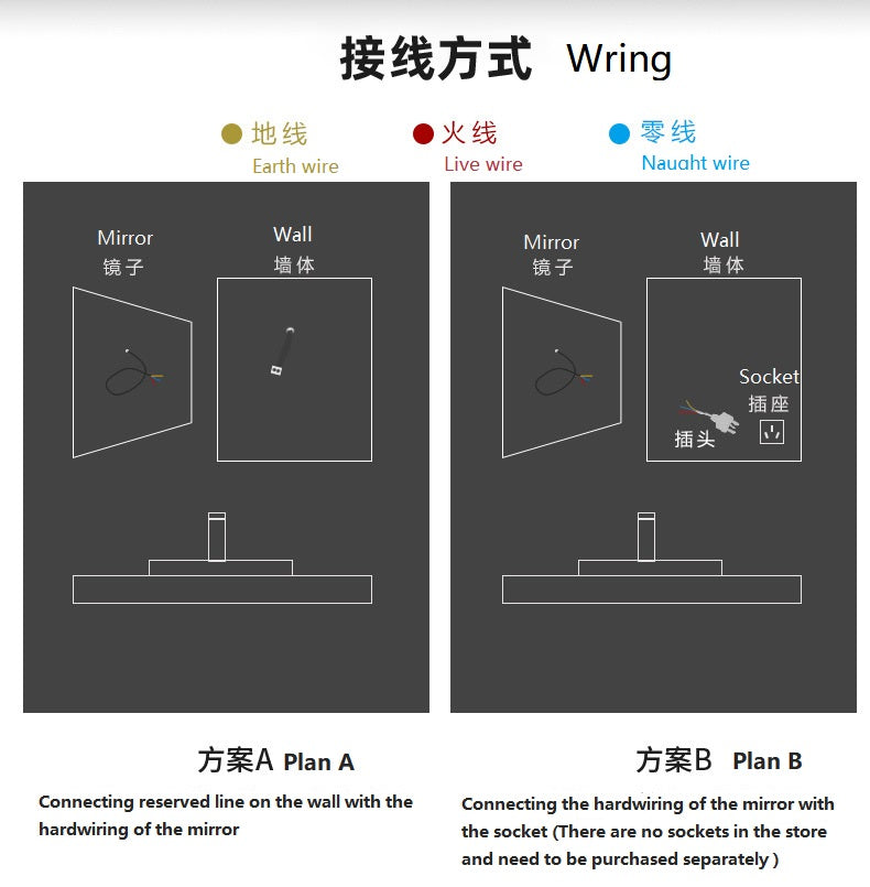 LED Bathroom Mirror Wall Mounted Makeup Mirror Bathroom Mirror Washbasin LED Smart Light Mirror Bathroom LED Mirror