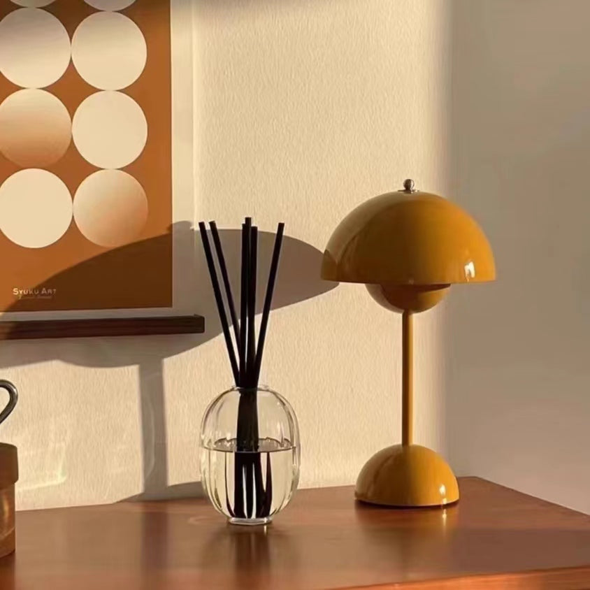 Cordless Modern Flowerpot Table Lamp Mid Century Lamp Cute Battery Mushroom Table Lamp Dimmable Touch Bedroom Lamp Night Light