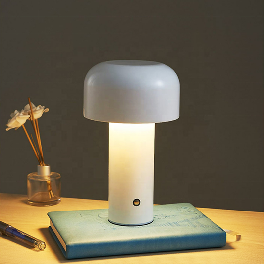 Cordless Mushroom Table Lamp Portable Table Lamp Dimmable Rechargeable Modern Touch Lamp Small Bedside Lamp Battery Operated Lamp Night Light