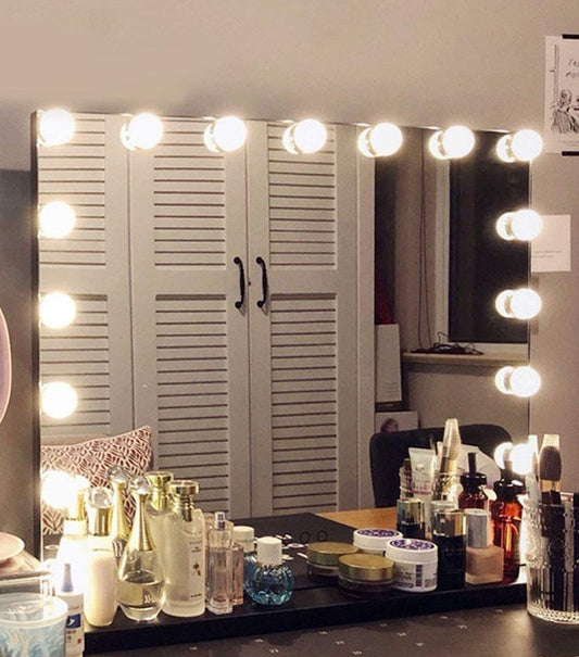 LED dimming Hollywood makeup lighting mirror, suitable for dressing room desktop wall mounted