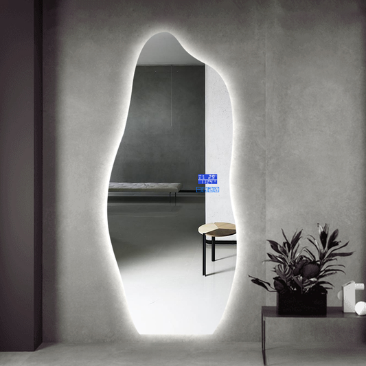 NEW design irregular LED backlit wall mirror vanity full length Mirror With LED Light for dressing room home decor