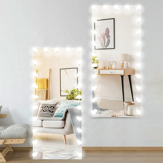 New Style Rectangle Hollywood Vanity Bathroom Makeup Mirror With Led Light