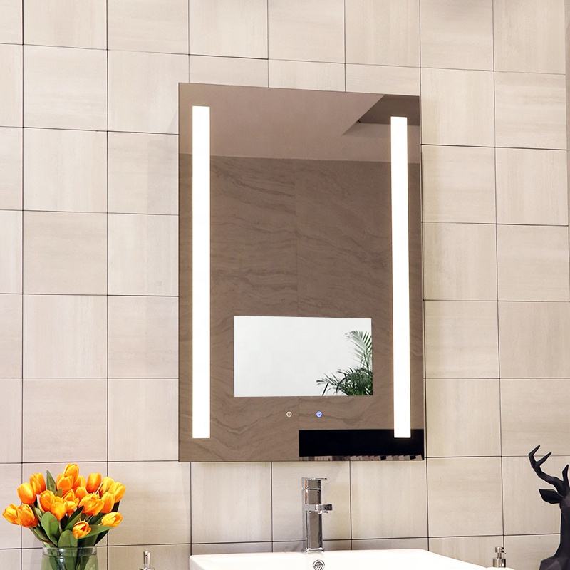 Natural Warm Light Color Touch Screen Lighted Bathroom Vanity Smart LED Mirror TV