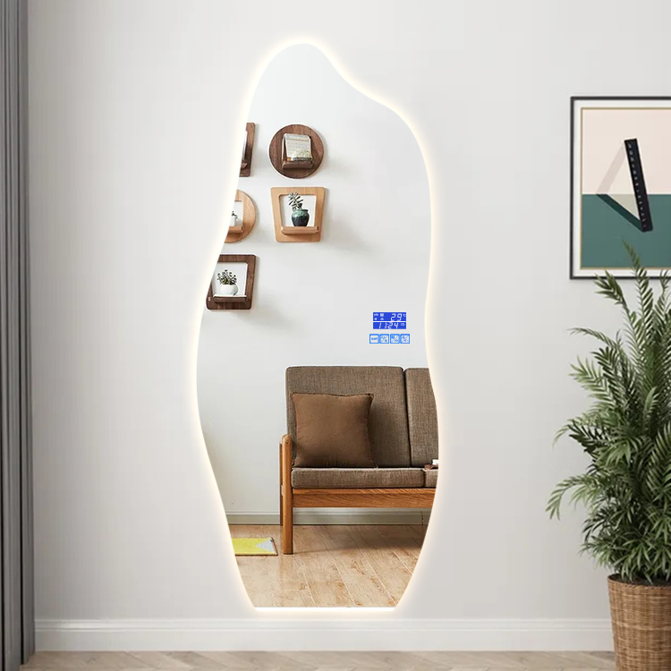 NEW design irregular LED backlit wall mirror vanity full length Mirror With LED Light for dressing room home decor