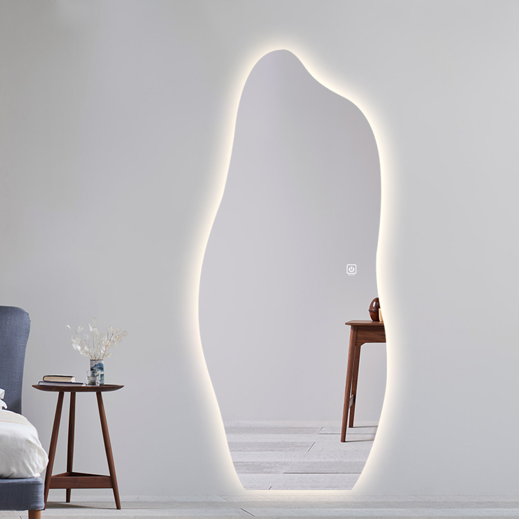 NEW design irregular LED backlit wall mirror vanity full length Mirror With LED Light for dressing room home decor