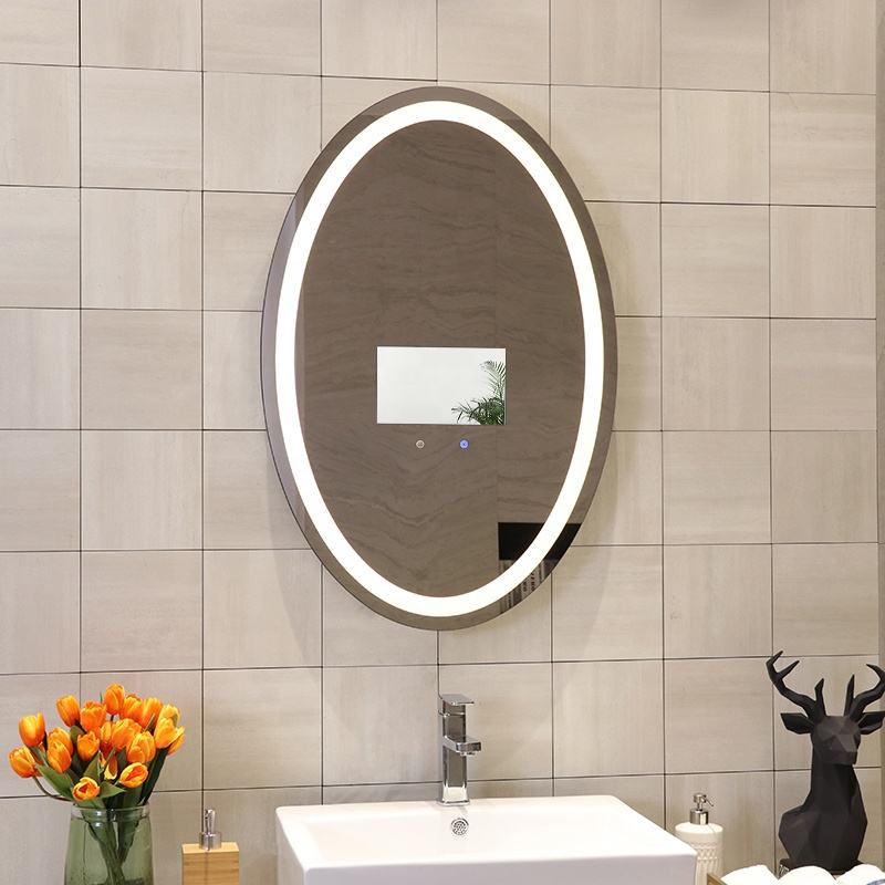 Natural Warm Light Color Touch Screen Lighted Bathroom Vanity Smart LED Mirror TV