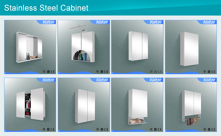 Stainless Steel Double Door Led Mirror Cabinet Bathroom Illuminated Led medicine Cabinet smart mirror cabinet hot sales