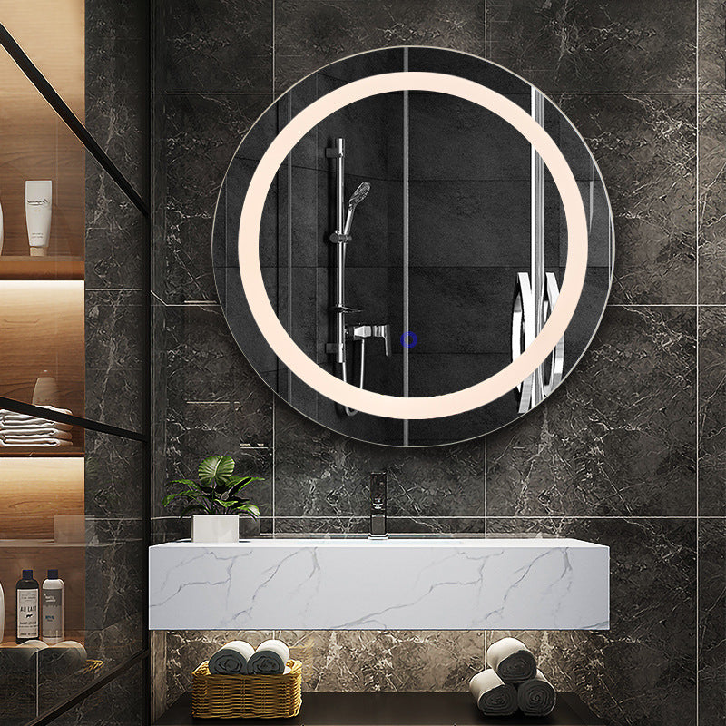 LED Bathroom mirror Bathroom round vanity mirror hotel washbasin bathroom wall-mounted smart mirror customization LED Mirror