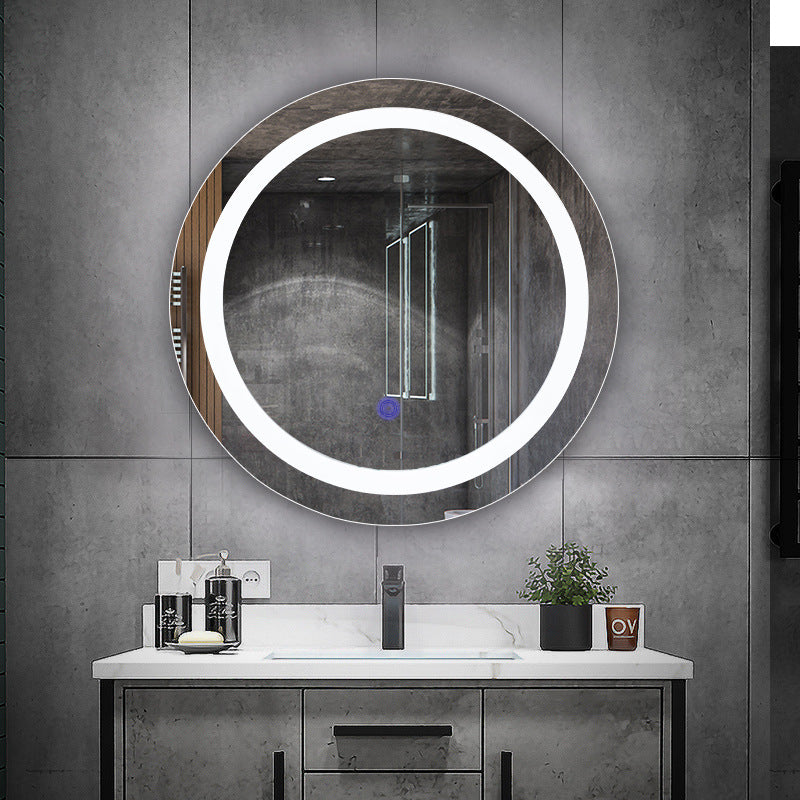 LED Bathroom mirror Bathroom round vanity mirror hotel washbasin bathroom wall-mounted smart mirror customization LED Mirror