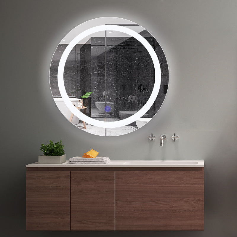 LED Bathroom mirror Bathroom round vanity mirror hotel washbasin bathroom wall-mounted smart mirror customization LED Mirror