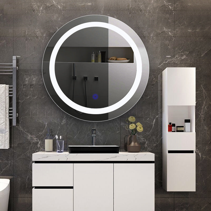 LED Bathroom mirror Bathroom round vanity mirror hotel washbasin bathroom wall-mounted smart mirror customization LED Mirror