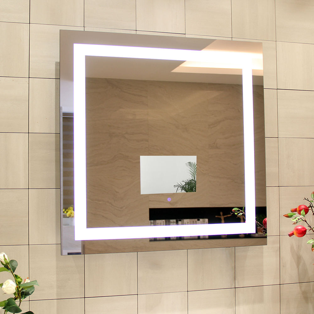 Natural Warm Light Color Touch Screen Lighted Bathroom Vanity Smart LED Mirror TV